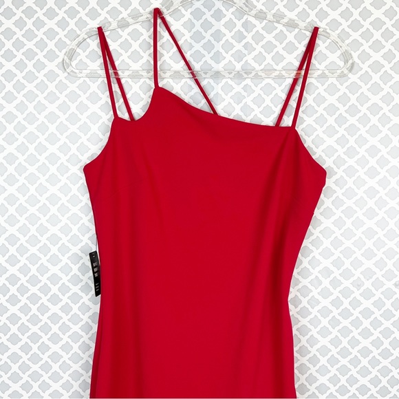 NWT Express Asymmetrical Strappy Bodycon Dress - Picture 2 of 10